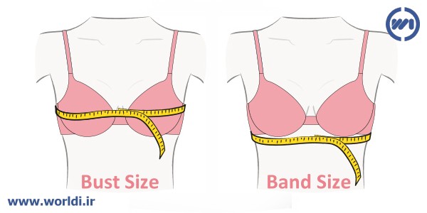 محاسبه آنلاین اندازه سینه‌بند